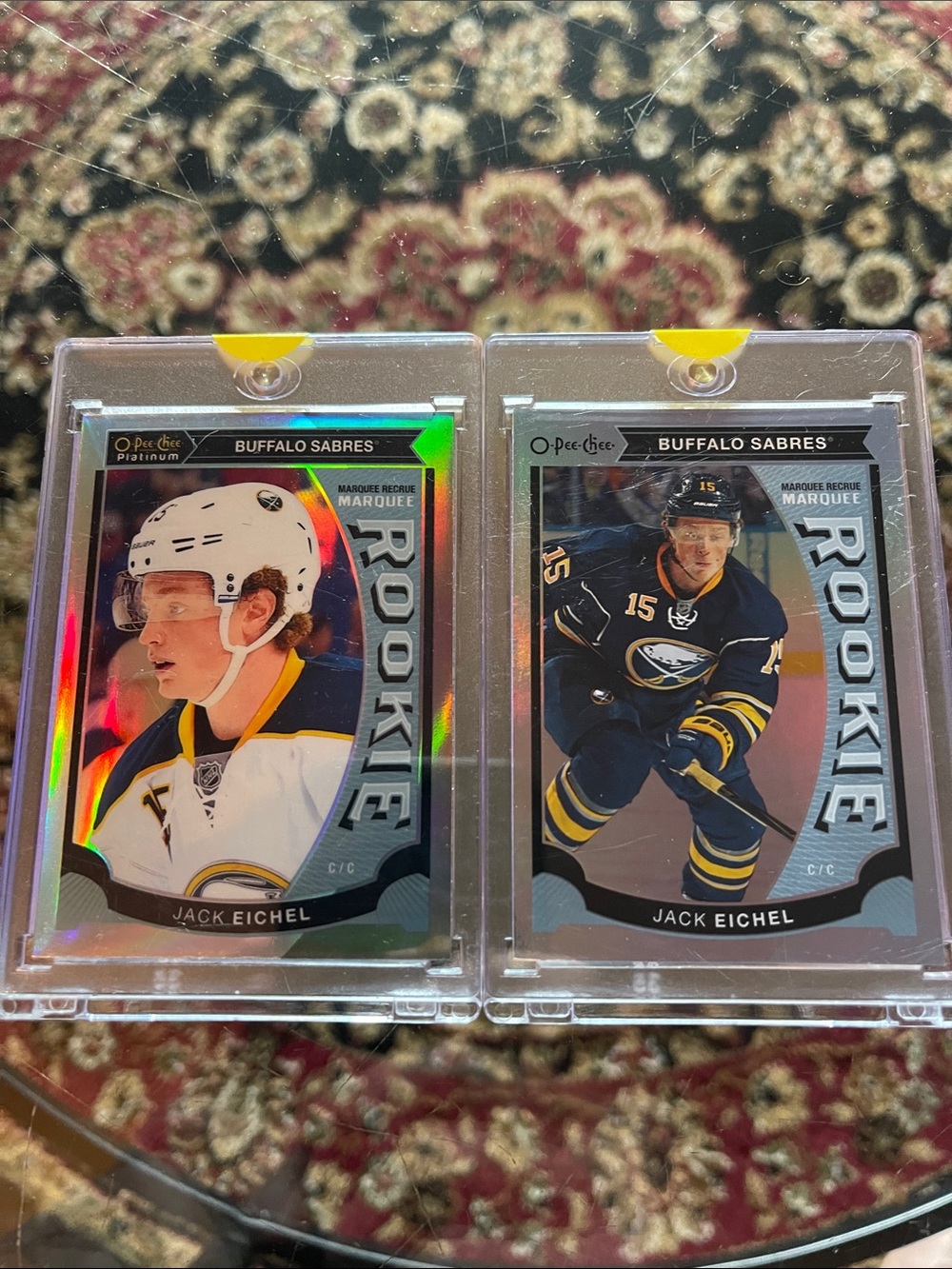 O-Pee-Chee Jack Eichel Rookie Hockey Card Set - Buffalo Sabres - Navy & Yellow
